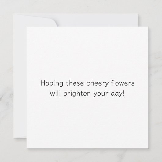 Whimsical Flowers in Pot Floral Illustration カード (裏面)