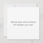 Whimsical Flowers in Pot Thinking of You Cheerup カード (裏面)