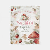 whimsical flutter and twirl fairies birthday  フリースブランケット (正面)