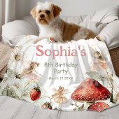 whimsical flutter and twirl fairies birthday  フリースブランケット