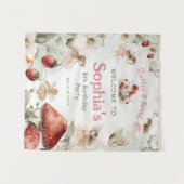 whimsical flutter and twirl fairies birthday sign タペストリー (正面(横))