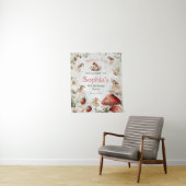 whimsical flutter and twirl fairies birthday sign タペストリー (インサイチュ)