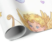Whimsical Flying Cupids in Blue Sky Fantasy ラッピングペーパー (ロールコーナー)