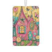 Whimsical Folk Art Houses カーエアーフレッシュナー (裏面)