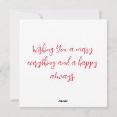  whimsical forest クリスマス ホリデー グリーティング カード (裏面)