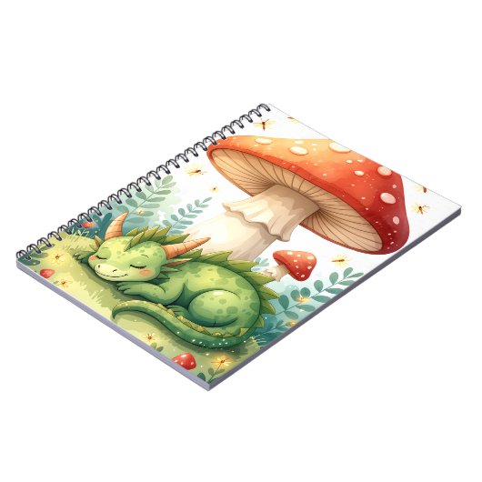 Whimsical Forest Dragon Notebook ノートブック (左側)