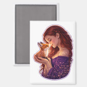 Whimsical Forest Fox マグネット (正面/裏面)