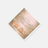 Whimsical Forest Friends Baby Shower スタンダードカクテルナプキン (角)