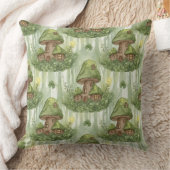 Whimsical Forest Mushroom Fairy House Pattern クッション (ブランケット)