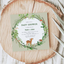  whimsical forest wreath baby shower