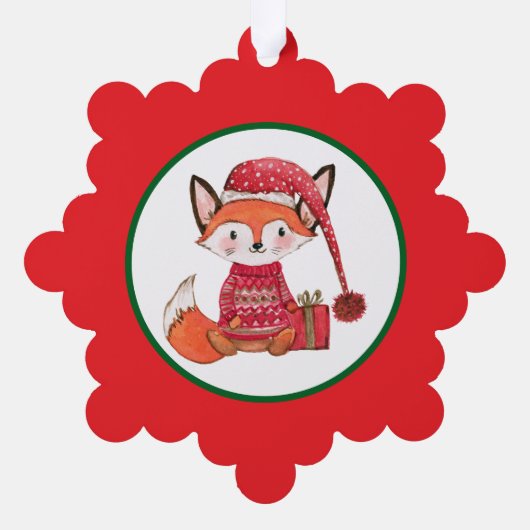 Whimsical Fox オーナメントカード (裏面)