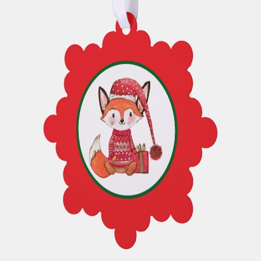 Whimsical Fox オーナメントカード (左)