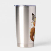 Whimsical Fox with a Feather 保温保冷タンブラー (右面)