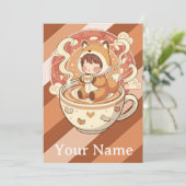  Whimsical Fox's Cozy Read Greeting Card シーズンカード (スタンド正面)