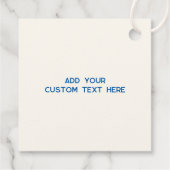 Whimsical French Blue Botanical Crest Wedding フェイバータグ (裏面)