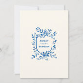 Whimsical French Blue Garden Pastoral Wedding  招待状 (裏面)