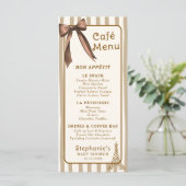 Whimsical French Coffee Shop Themed Paris Cafe  メニュー (スタンド正面)