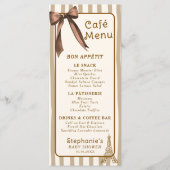 Whimsical French Coffee Shop Themed Paris Cafe  メニュー (正面)