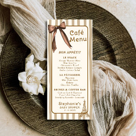 Whimsical French Coffee Shop Themed Paris Cafe  メニュー