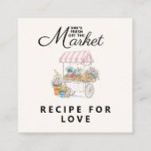 Whimsical Fresh Off The Market Bridal Shower  エンクロージャーカード (正面)