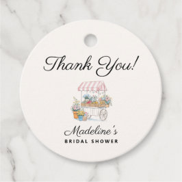 Whimsical Fresh Off The Market Bridal Shower  フェイバータグ