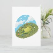 Whimsical Frog Chilling On The Hill Illustration 招待状 (スタンド正面)