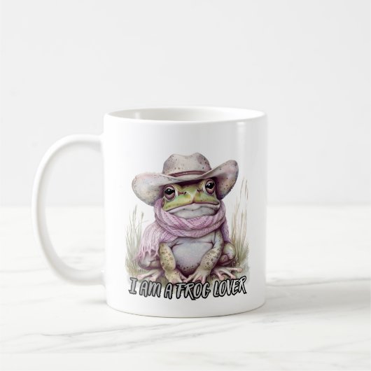 Whimsical Frog Coffee Mug コーヒーマグカップ (左)