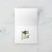 Whimsical Frog Couple Wedding Thank You Card サンキューカード (内部)