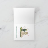 Whimsical Frog Couple Wedding Thank You Card サンキューカード (内部)