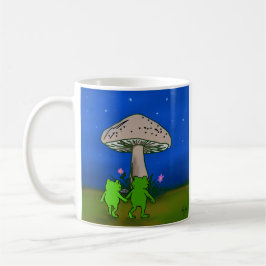 Whimsical Frog Journey Storybook Woodland Art Mug コーヒーマグカップ