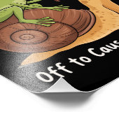 Whimsical Frog Wizard Off to Cause A Kerfuffle  フォトプリント (角)