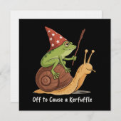 Whimsical Frog Wizard Off to Cause A Kerfuffle  招待状 (正面/裏面)