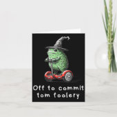 Whimsical Frog Wizard Off To Commit Tom Foolery Fr カード (正面)