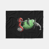 Whimsical Frog Wizard Off To Commit Tom Foolery Fr フリースブランケット (正面(横))