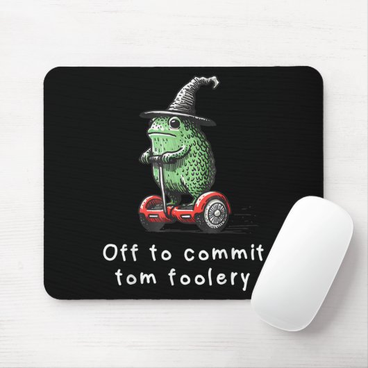 Whimsical Frog Wizard Off To Commit Tom Foolery Fr マウスパッド (マウス)