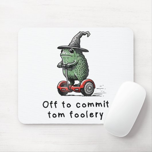 Whimsical Frog Wizard Off To Commit Tom Foolery Fr マウスパッド (マウス)