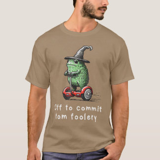 Whimsical Frog Wizard Off to Commitom Foolery Frog Tシャツ