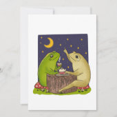 Whimsical Frogs Tea Party At Night Illustration 招待状 (正面)