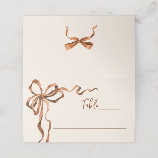 Whimsical Funky Boho Bow Christmas Dinner Party プレイスカード (外部開封)