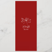 Whimsical Funky Decor Handwritten Red Wedding Menu メニュー (裏面)