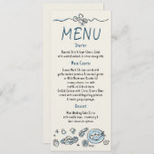 Whimsical Funky Decor Handwritten Wedding Menu メニュー (正面/裏面)