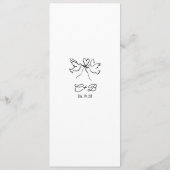 Whimsical Funky Decor Handwritten Wedding Menu メニュー (裏面)