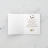 Whimsical Funky Fall Wedding Thank You サンキューカード (内部)