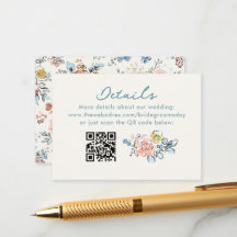 Whimsical Funky Hand Drawn Wedding Details QR