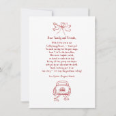 Whimsical Funky Hand Drawn Wedding Photo サンキューカード (裏面)