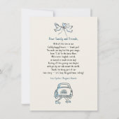 Whimsical Funky Hand Drawn Wedding Photo サンキューカード (裏面)