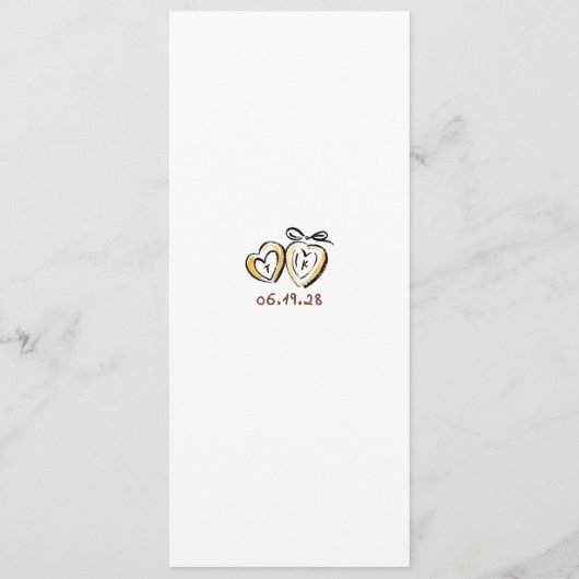 Whimsical Funky Handwritten Fall Wedding Menu メニュー (裏面)