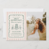  Whimsical Funky Quirky 30th Birthday Party Photo 招待状 (正面)