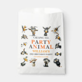 Whimsical Funny Animals 2nd Birthday Party フェイバーバッグ (正面)