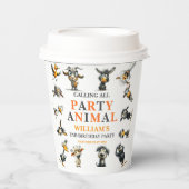 Whimsical Funny Animals 2nd Birthday Party 紙コップ (正面)